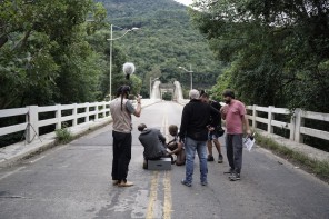 Ponte sobre o Rio das Antas bloqueada para filmagens.